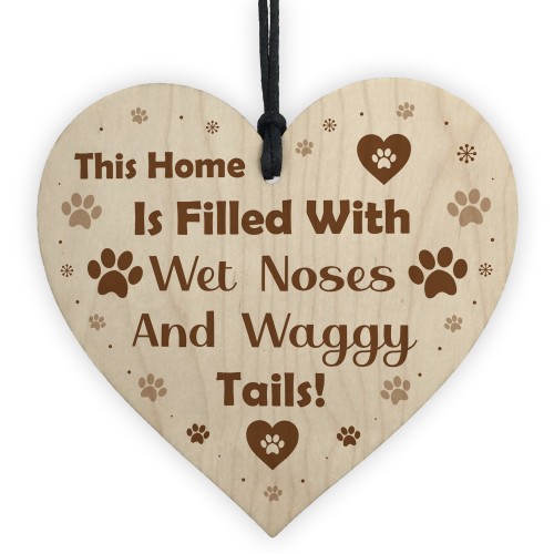 Handmade Wood Hanging Heart Plaque Gift Perfect for Dog Lovers