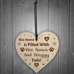 Handmade Wood Hanging Heart Plaque Gift Perfect for Dog Lovers