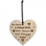 Handmade Wood Hanging Heart Plaque Gift Perfect for Dog Lovers