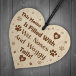 Handmade Wood Hanging Heart Plaque Gift Perfect for Dog Lovers