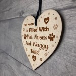 Handmade Wood Hanging Heart Plaque Gift Perfect for Dog Lovers