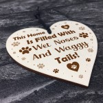 Handmade Wood Hanging Heart Plaque Gift Perfect for Dog Lovers