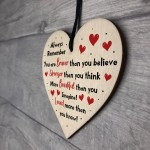 Inspirational Gift For A Friend Wood Heart Gift For Best Friend