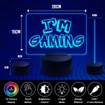 IM GAMING Novelty Gamer LED Plaque Gaming Bedroom Light Gift