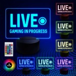 Gaming In Progress LIVE Neon LED Sign Boys Bedroom Light