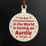 Auntie Gifts For Christmas Aunt Aunty Gifts Wooden Bauble