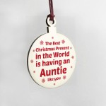 Auntie Gifts For Christmas Aunt Aunty Gifts Wooden Bauble