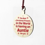 Auntie Gifts For Christmas Aunt Aunty Gifts Wooden Bauble