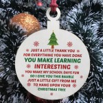 Thank You Christmas Gift For Teacher TA Assistant Nursery Bauble