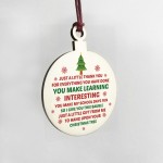 Thank You Christmas Gift For Teacher TA Assistant Nursery Bauble