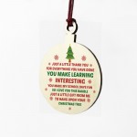 Thank You Christmas Gift For Teacher TA Assistant Nursery Bauble