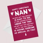 HAPPY CHRISTMAS CARD NAN Funny Nan Card For Her