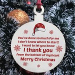 Special Thank You Gift For Friend Teacher Wood Bauble Christmas