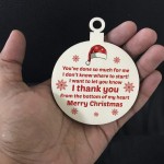 Special Thank You Gift For Friend Teacher Wood Bauble Christmas