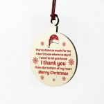 Special Thank You Gift For Friend Teacher Wood Bauble Christmas