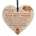 Best Friend Poem Wood Heart Sign Christmas Decoration Friend