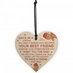 Best Friend Poem Wood Heart Sign Christmas Decoration Friend