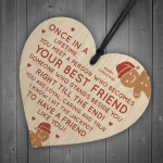 Best Friend Poem Wood Heart Sign Christmas Decoration Friend