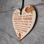 Best Friend Poem Wood Heart Sign Christmas Decoration Friend