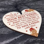 Best Friend Poem Wood Heart Sign Christmas Decoration Friend