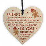 Best Friend Gift Poem Heart Christmas Decoration Friend Gift BFF