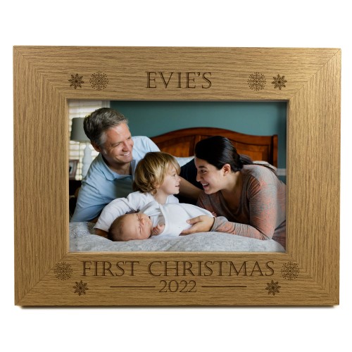 Babys First 1st Christmas Gift Photo Frame Personalised Son Gift