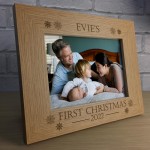 Babys First 1st Christmas Gift Photo Frame Personalised Son Gift