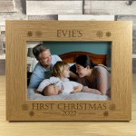 Babys First 1st Christmas Gift Photo Frame Personalised Son Gift