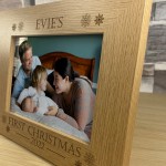 Babys First 1st Christmas Gift Photo Frame Personalised Son Gift