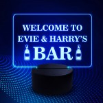 NEON BAR SIGN Personalised Pub Club Bar Sign Alcohol Beer Gift