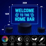 LED Home Bar Sign Neon Light Up Plaque For Home Bar Man Cave