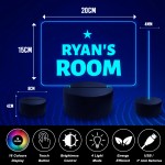 PERSONALISED Boys Girls Bedroom LED Light Up Night Light Gift