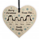 Personalised Family Of Three Four Bauble Xmas Ornament