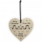 Personalised Family Of Three Four Bauble Xmas Ornament