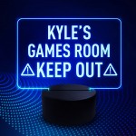 Personalised Gaming Sign Boys Bedroom Sign Games Room Sign