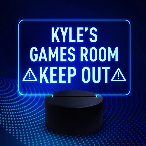 Personalised Gaming Sign Boys Bedroom Sign Games Room Sign