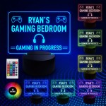 Personalised Gaming Sign For Boys Bedroom LED Gaming Bedroom