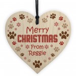 Personalised Merry Christmas From The Dog Funny Novelty Bauble