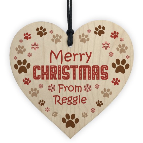 Personalised Merry Christmas From The Dog Funny Novelty Bauble