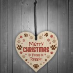 Personalised Merry Christmas From The Dog Funny Novelty Bauble