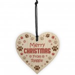 Personalised Merry Christmas From The Dog Funny Novelty Bauble