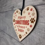 Personalised Merry Christmas From The Dog Funny Novelty Bauble