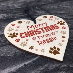 Personalised Merry Christmas From The Dog Funny Novelty Bauble