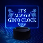 Gin Signs And Plaques GIN O CLOCK Sign Funny Alcohol Home Bar