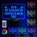 Gin Signs And Plaques GIN O CLOCK Sign Funny Alcohol Home Bar