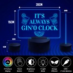 Gin Signs And Plaques GIN O CLOCK Sign Funny Alcohol Home Bar