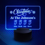 Personalised Family Christmas Neon LED Plauqe Light Up Sign Gift