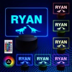 Personalised Boys Bedroom Dinosaur Theme Neon LED Sign 