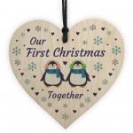 Our First Christmas Together Wooden Bauble Heart Christmas Tree 