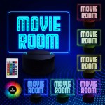 Novelty Cinema Room Sign NEON Sign Movie Room Plaque Home